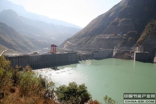 金安橋水電站壩后形象